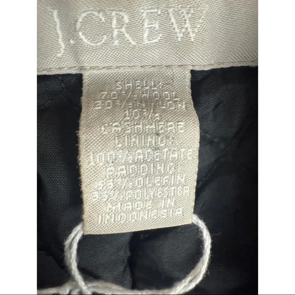 J. Crew Peacoat Women's Medium‎ Black Wool Blend Double-Breasted Button Front - Picture 4 of 6